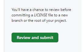 A screenshot showing a green button that says "Review and submit"